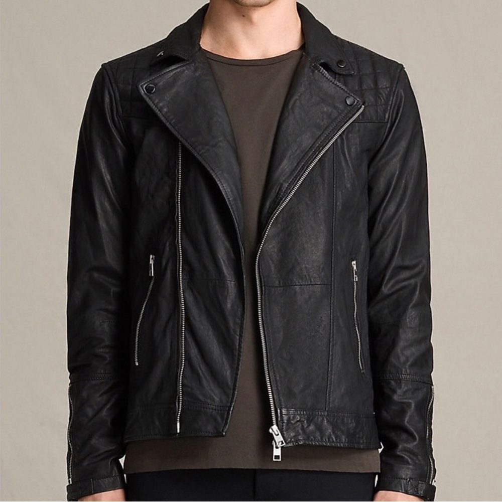 ALL SAINTS Conroy Leather Biker Jacket S